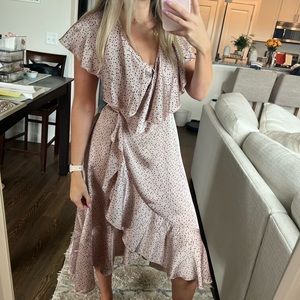Missguided polka dot wrap dress